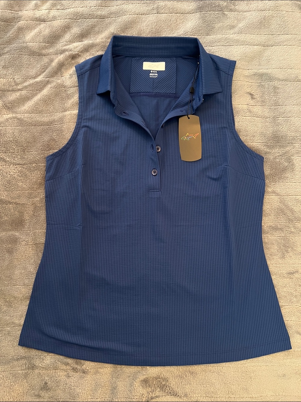Greg Norman Collection Navy Blue Sleeveless Polo Tank Top